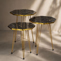 Hexagon Coffee Table Set of 3 | UV Waterproof Top